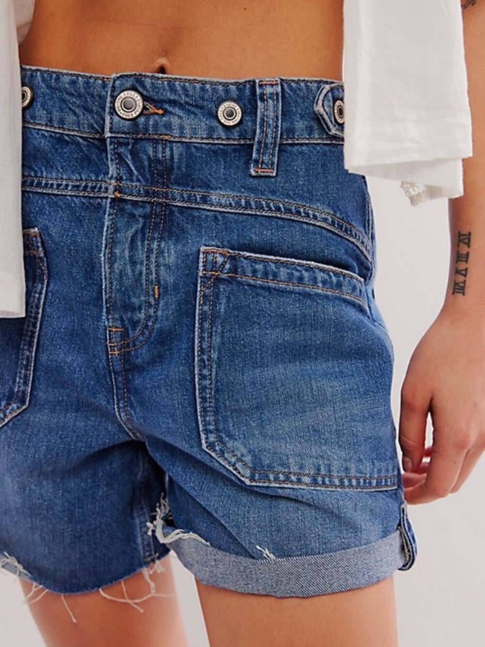 Free People We The Free Palmer Denim Shorts  - West Coast Blue - Size 27